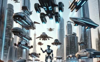 The Future of Traffic Control: Police Robots in the Futuristic City